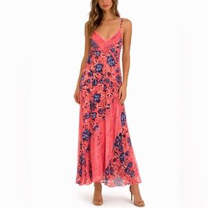 NWT Free People Intimately First Date Maxi Slip Dress | Small | Sweet Pink Combo